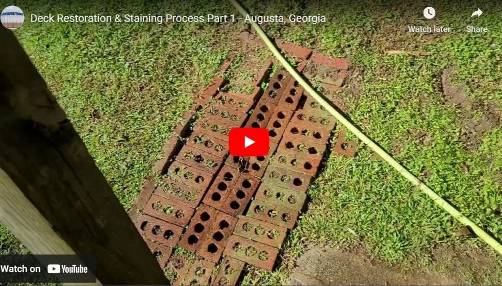 Deck Restoration & Staining Process Part 1 – Augusta, Georgia