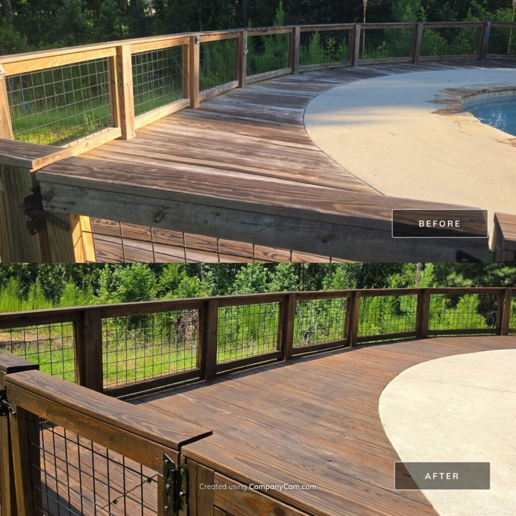 Harlem, GA Deck Transformation | Walnut Stain